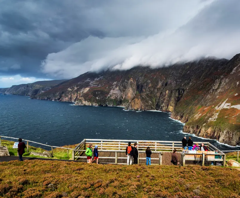 Sliabh Liag and the choppy sea below